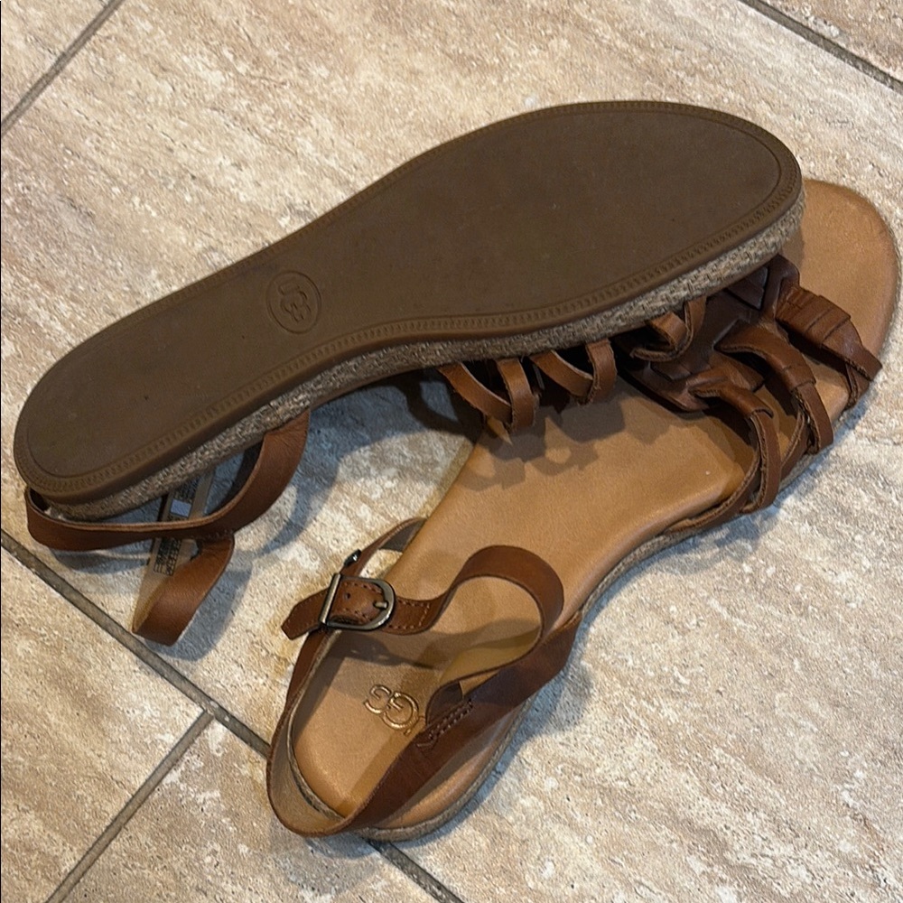 UGG Brown Leather Sandals